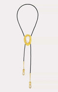 Viviette Vintage Bolo Tie Necklace in Black