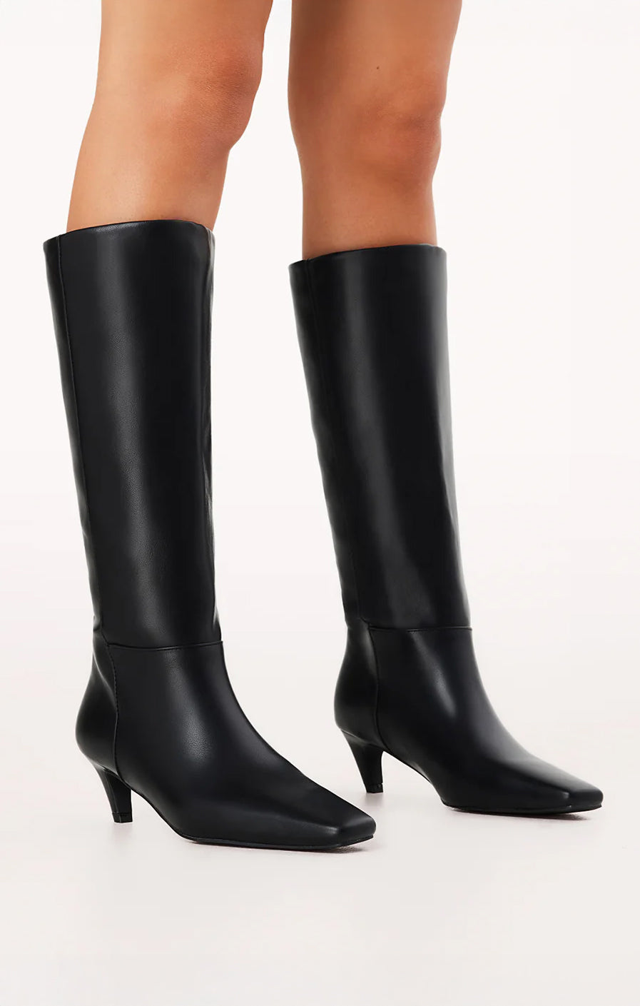 Viviette Vintage Boot - Black Knee-High