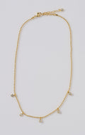 Viviette Vintage Crystal Shaker Necklace