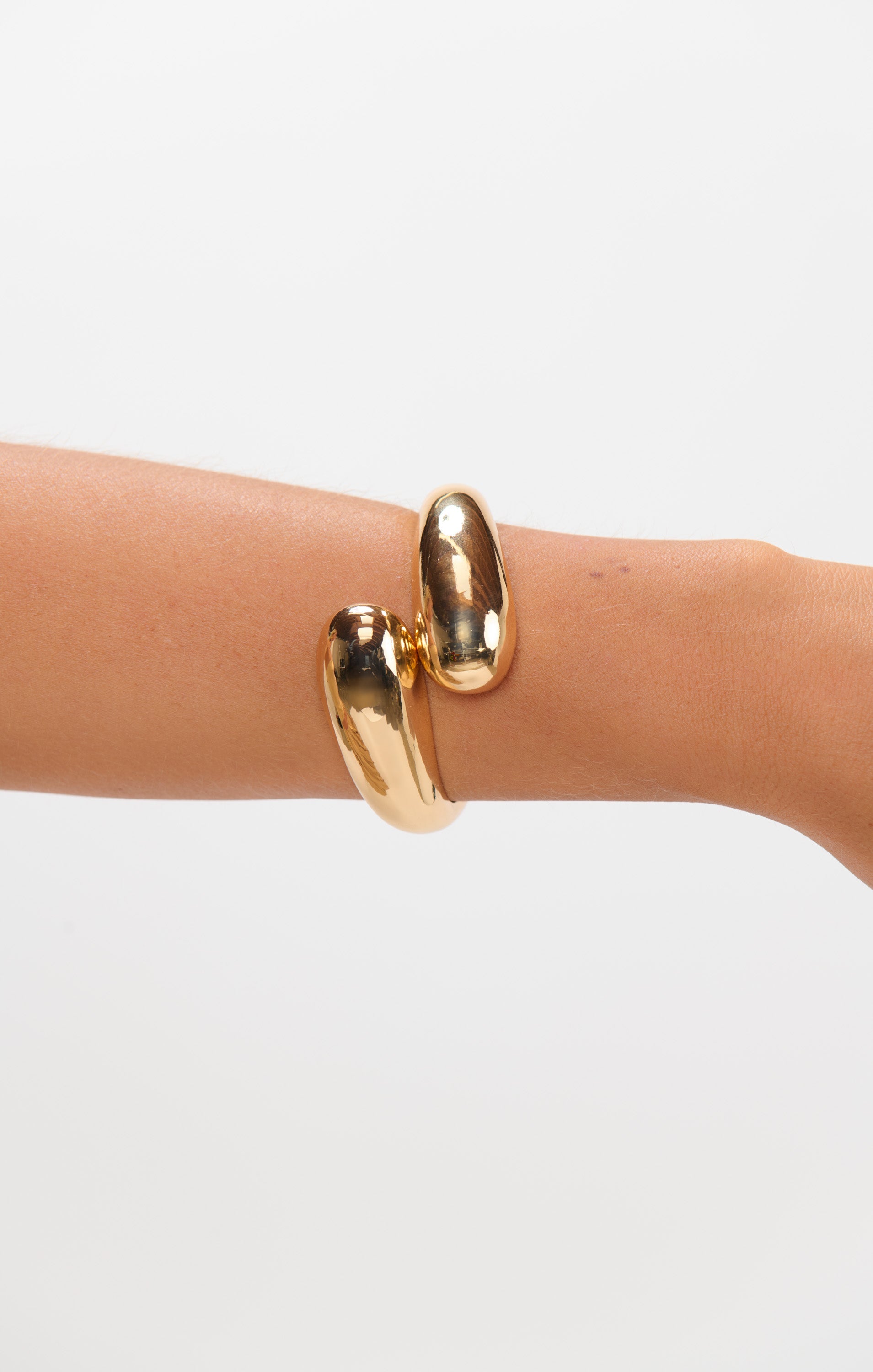 Viviette Vintage Gold Cuff Bracelet